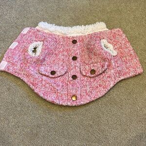 Top paw pink fashion winter dog coat